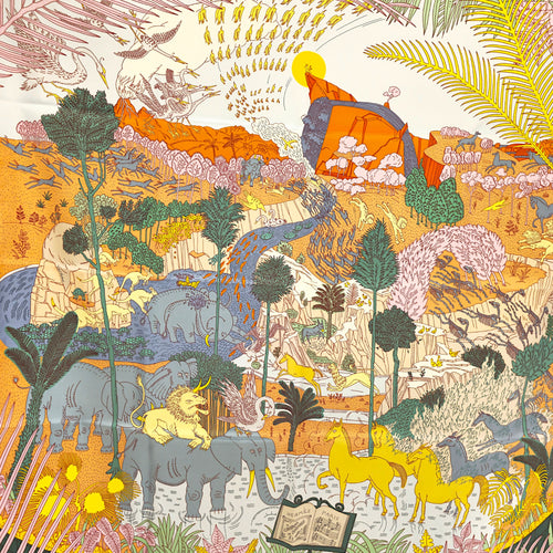 Le Carnaval des Animaux Scarf 90 Jaune/Multi Scarf