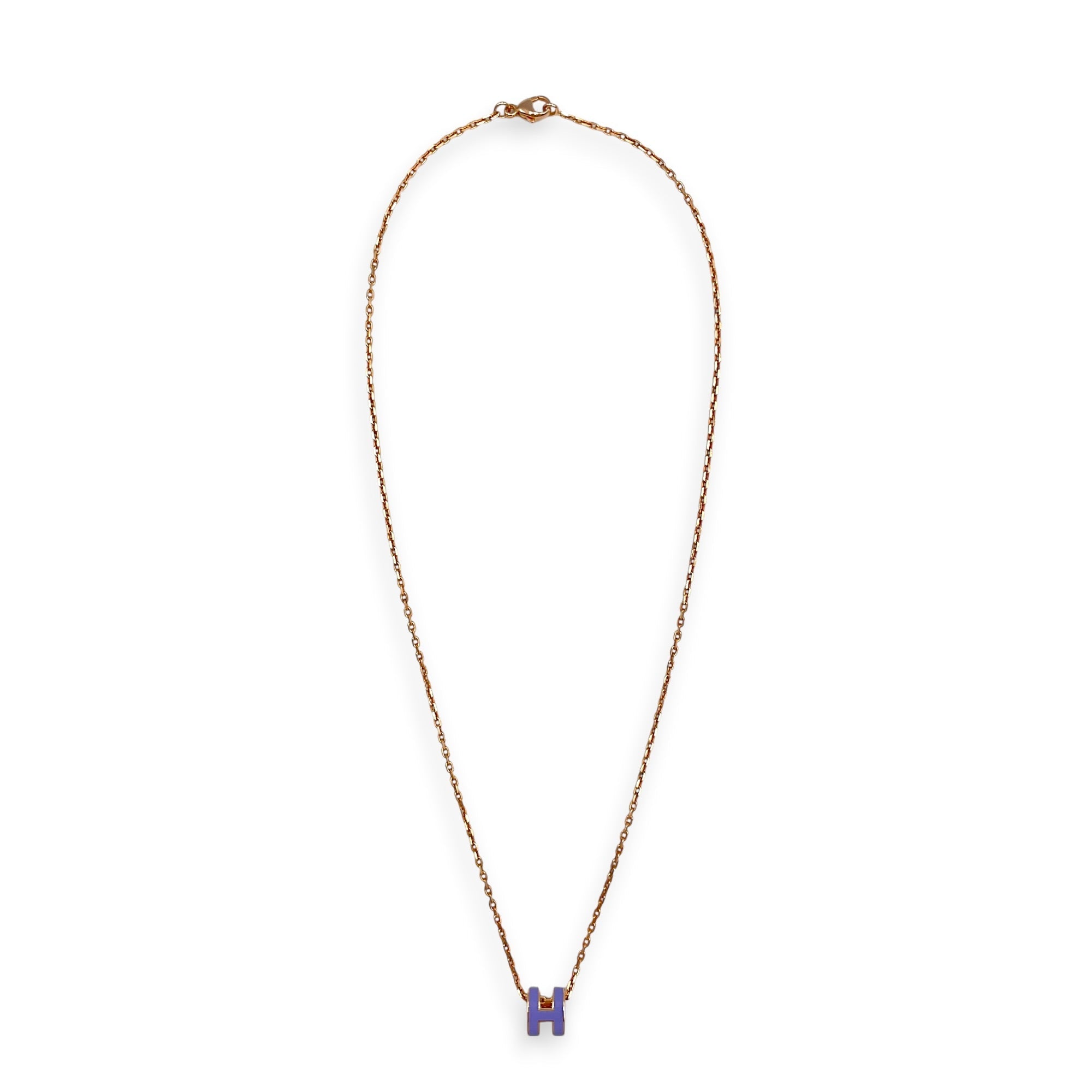 Mini Pop H Lilac Necklace Rose Gold hardware CL2605-21609 2