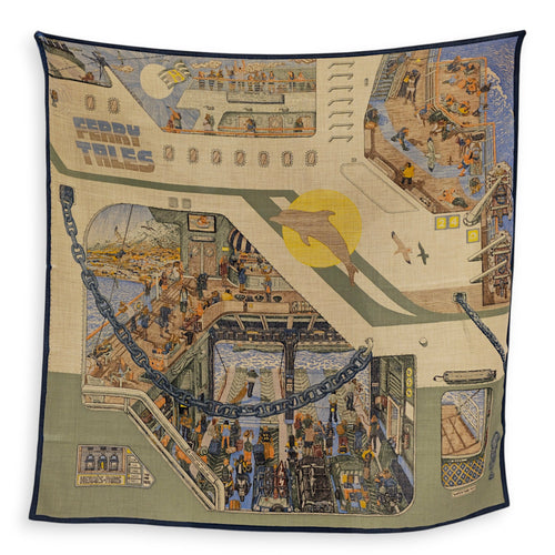 Ferry Tales 100 Bleu/Vert Scarf CL2605-21612 1