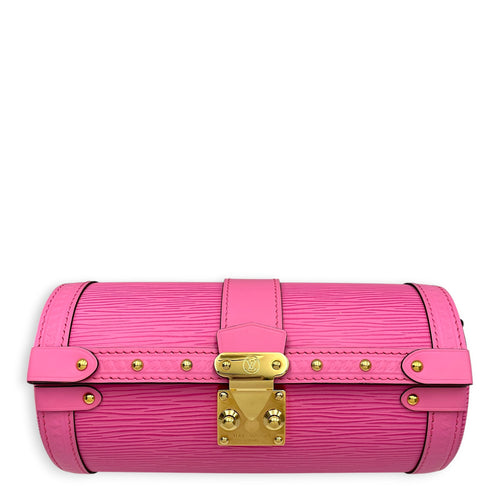 Papillon Trunk Pink Crossbody Bag in Epi Leather Gold hardware