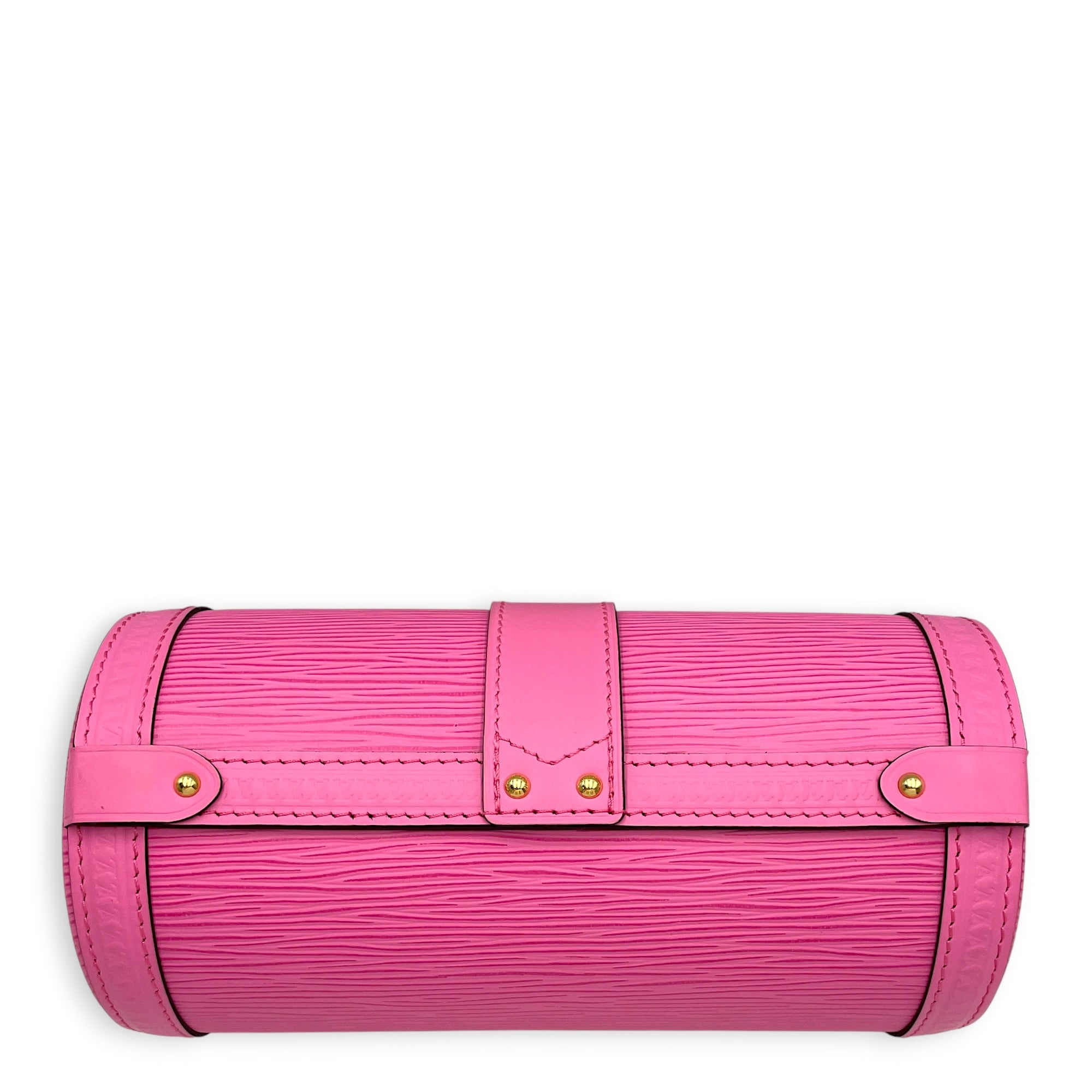 Papillon Trunk Pink Crossbody Bag in Epi Leather Gold hardware