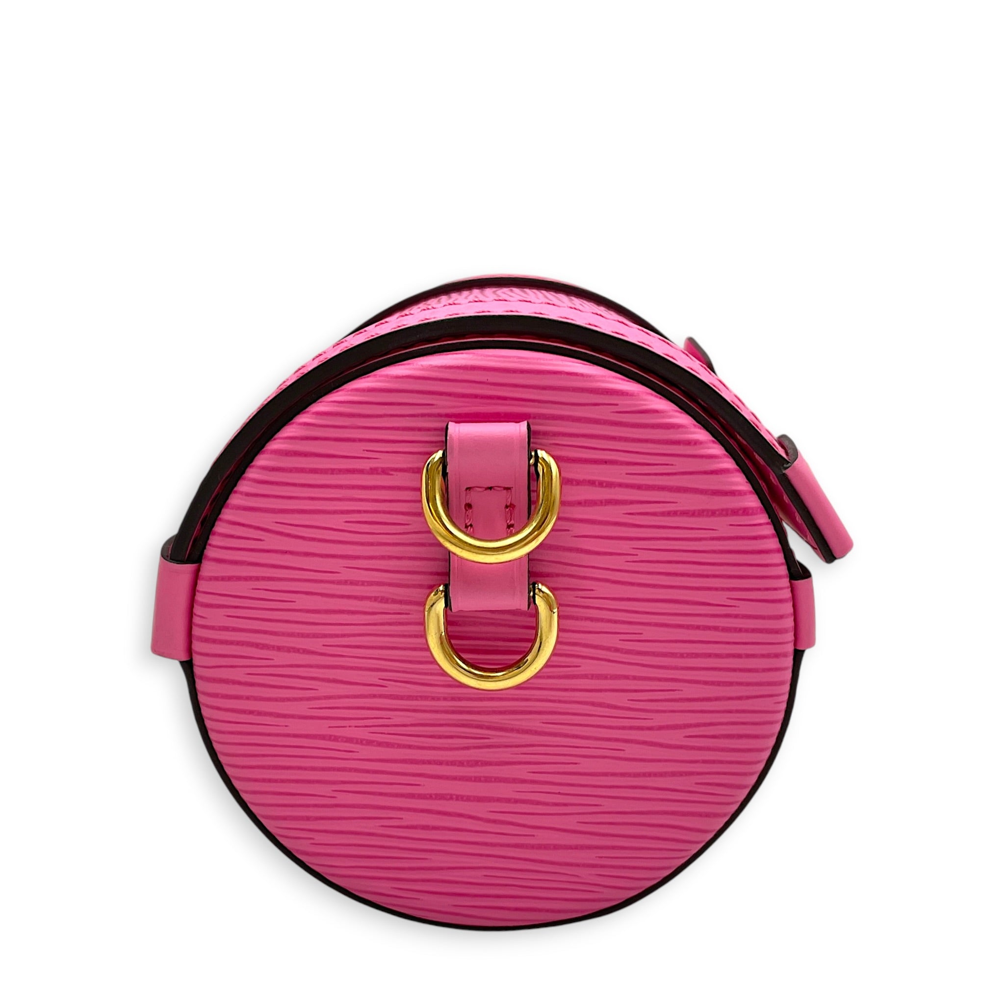 Papillon Trunk Pink Crossbody Bag in Epi Leather Gold hardware