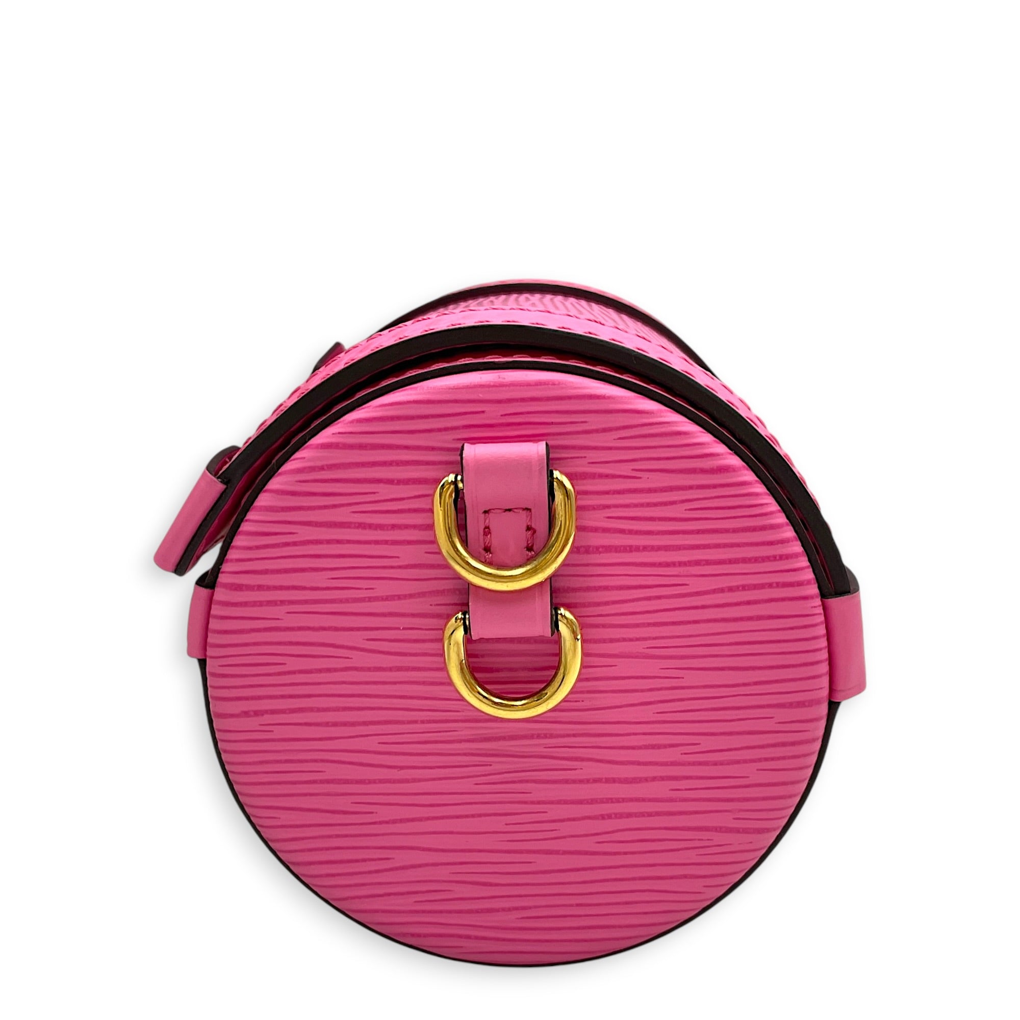 Papillon Trunk Pink Crossbody Bag in Epi Leather Gold hardware