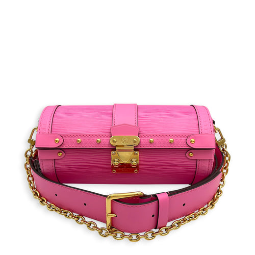 Papillon Trunk Pink Crossbody Bag in Epi Leather Gold hardware