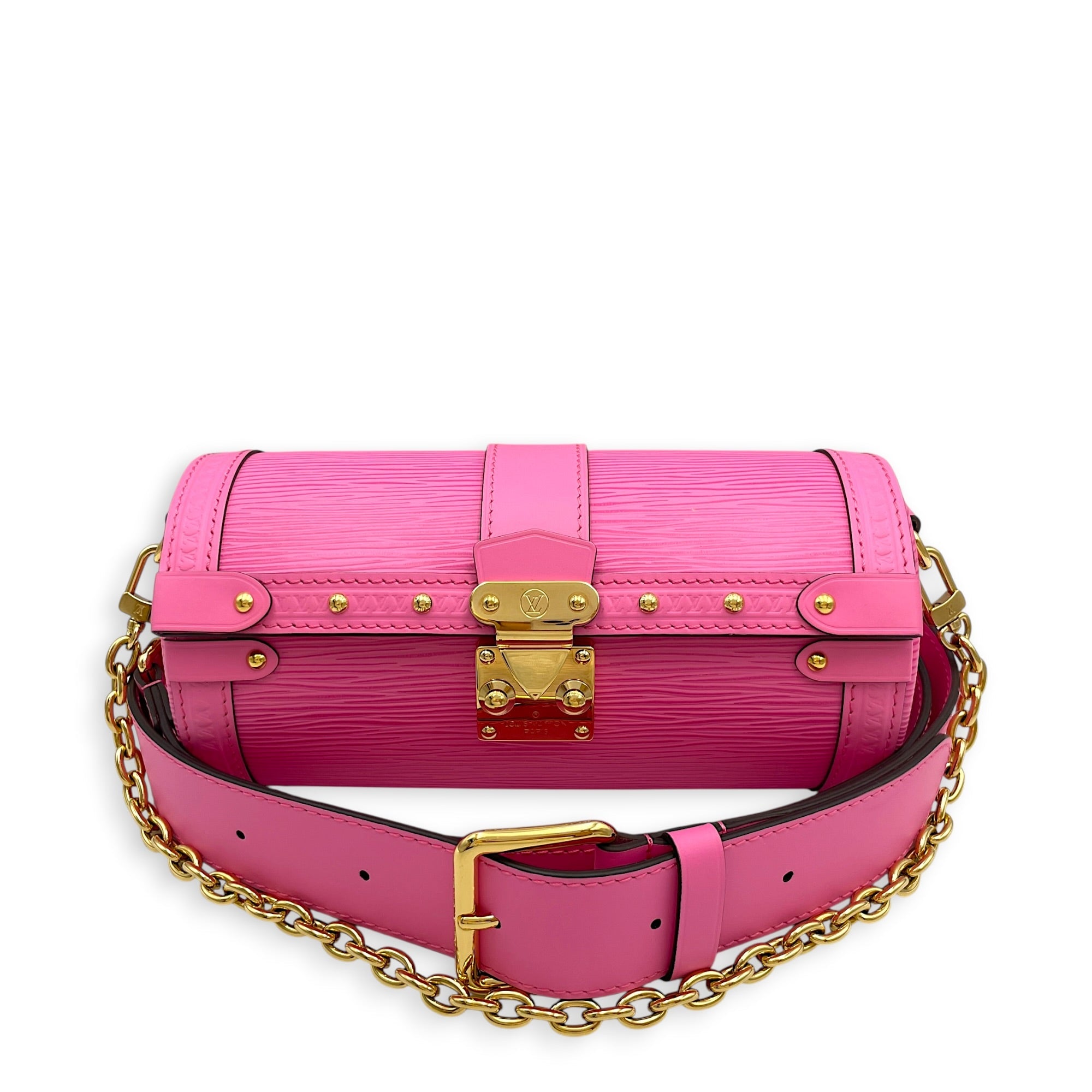 Papillon Trunk Pink Crossbody Bag in Epi Leather Gold hardware CL2605-21620 3