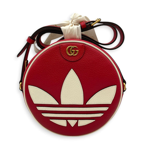 GG x Adidas Ophidia Red Crossbody Bag in Calfskin Gold hardware CL2605-21622 1