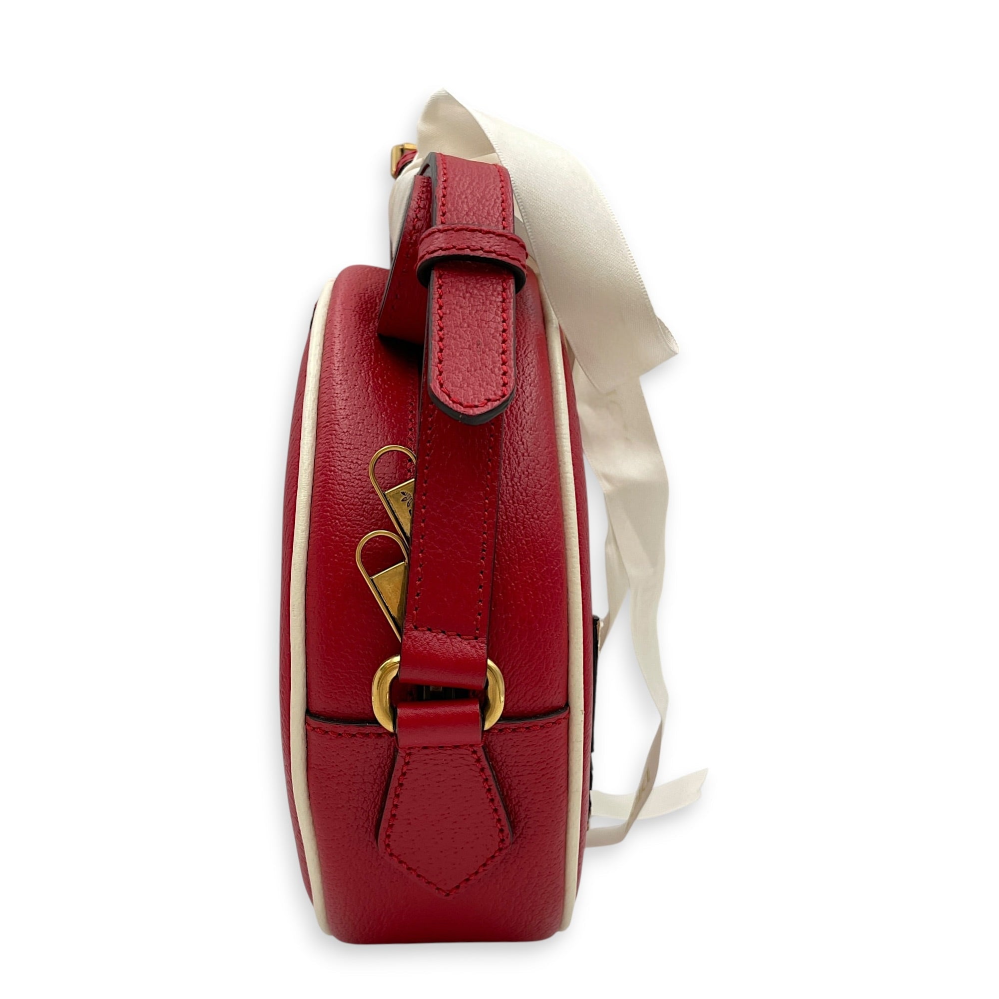 GG x Adidas Ophidia Red Crossbody Bag in Calfskin Gold hardware CL2605-21622 3