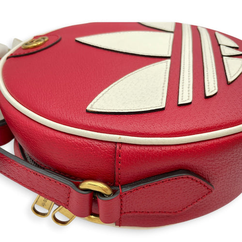 GG x Adidas Ophidia Red Crossbody Bag in Calfskin Gold hardware CL2605-21622 7