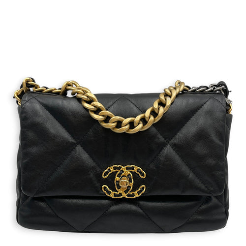 C19 Black Shoulder Bag in Goat Leather Mixed hardware CL2605-21624 1