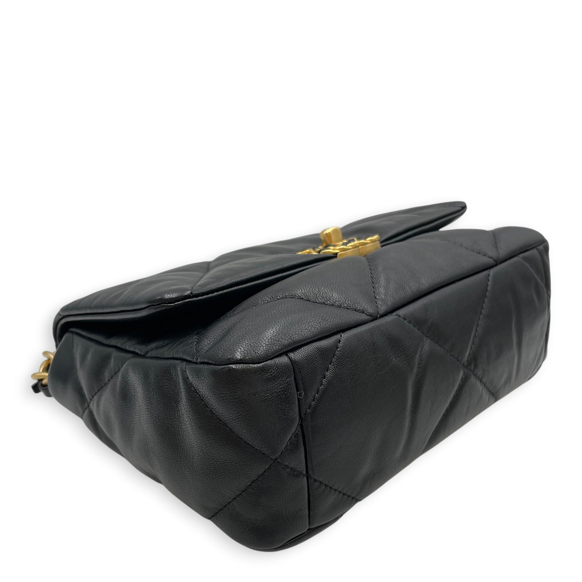 C19 Small Black Shoulder Bag in Goat Leather Mixed hardware CL2605-21624 7