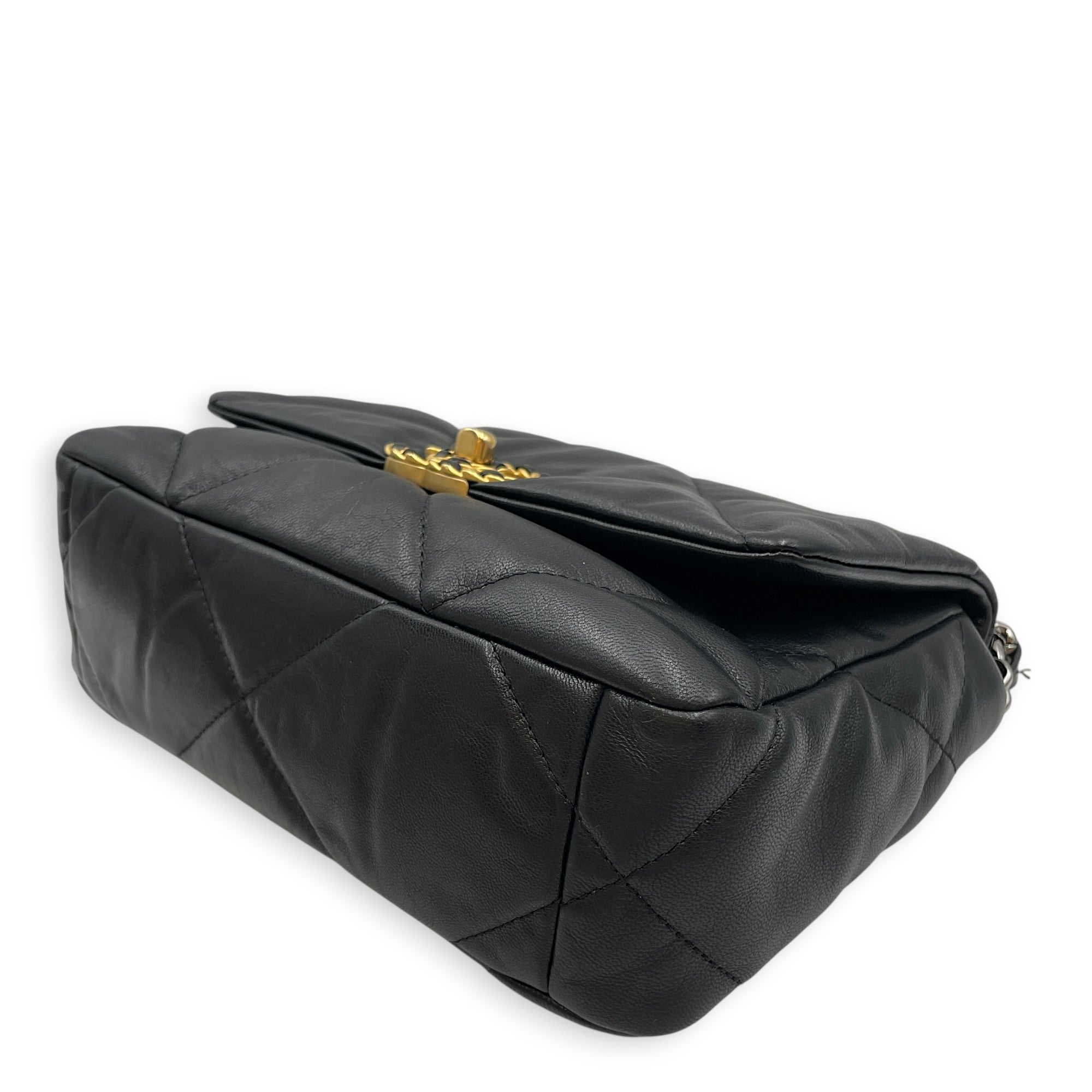 C19 Black Shoulder Bag in Goat Leather Mixed hardware CL2605-21624 8