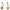 B15V Medal Drop Earrings with Clover & CC Logo Gold Gold hardware CL2605-21626 1