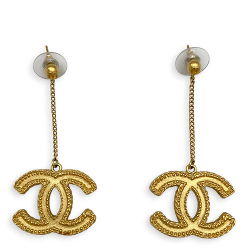 XL Baroque Gold CC 15C Dangling Gold Earrings