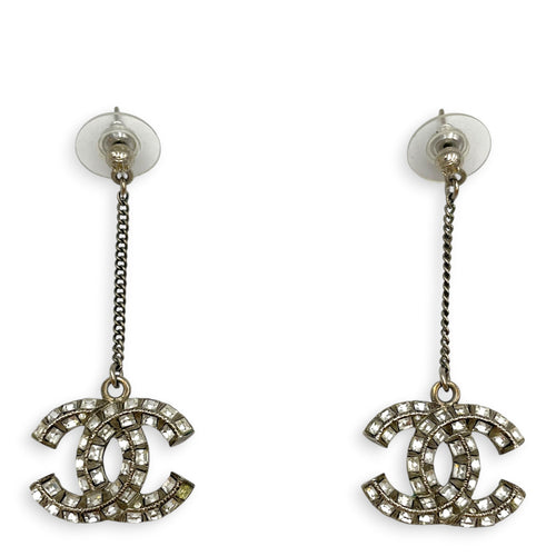 CC Logo Drop Earrings Silver Earrings Silver hardware