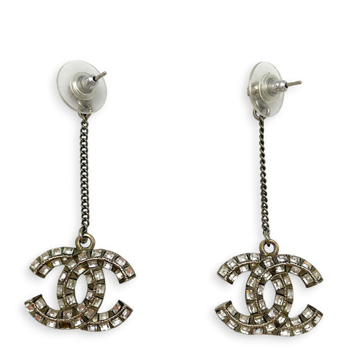 CC Logo Drop Earrings Silver Earrings Silver hardware