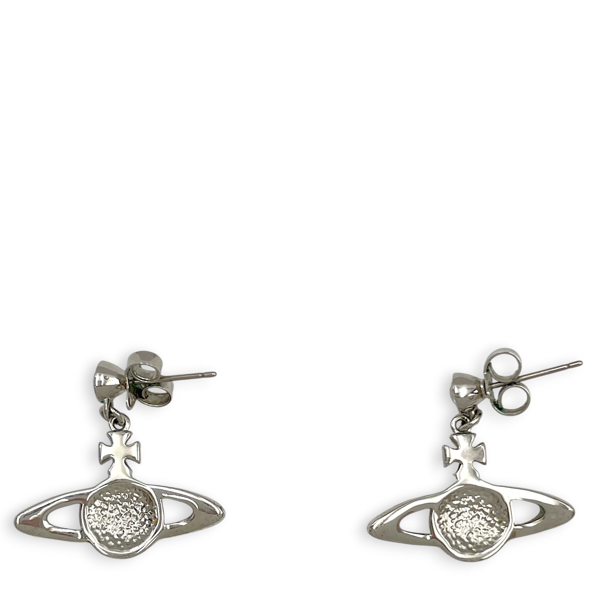 Silver & Crystal Adorned Orb Silver Earrings Silver hardware CL2605-21633 2