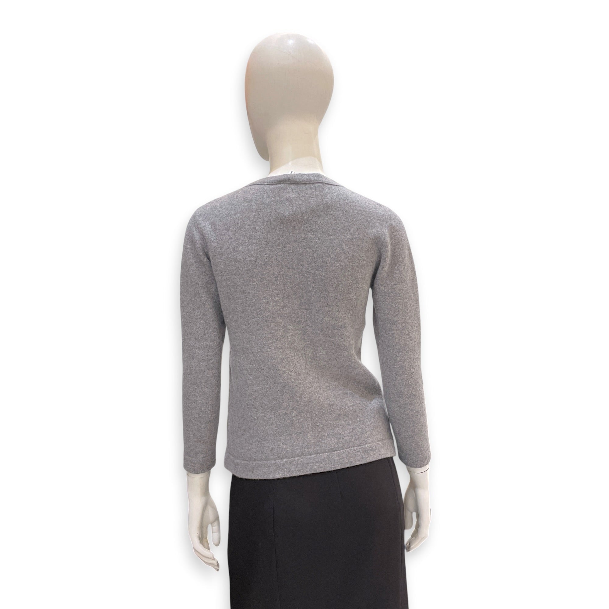 Cardigan Size  13 Grey Ready-To-Wear in Wool CL2605-21638 2