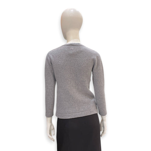 Cardigan Size  13 Grey Ready-To-Wear in Wool CL2605-21638 2