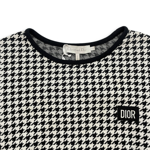 Black & white houndstooth Knitted Top size 12 Black Ready-To-Wear in Wool
