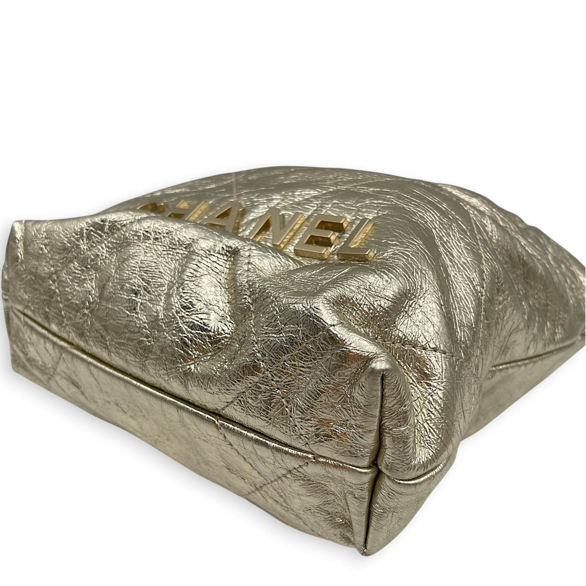 Mini C22 Gold Crossbody Bag in Metallic gold CL2605-21644 8