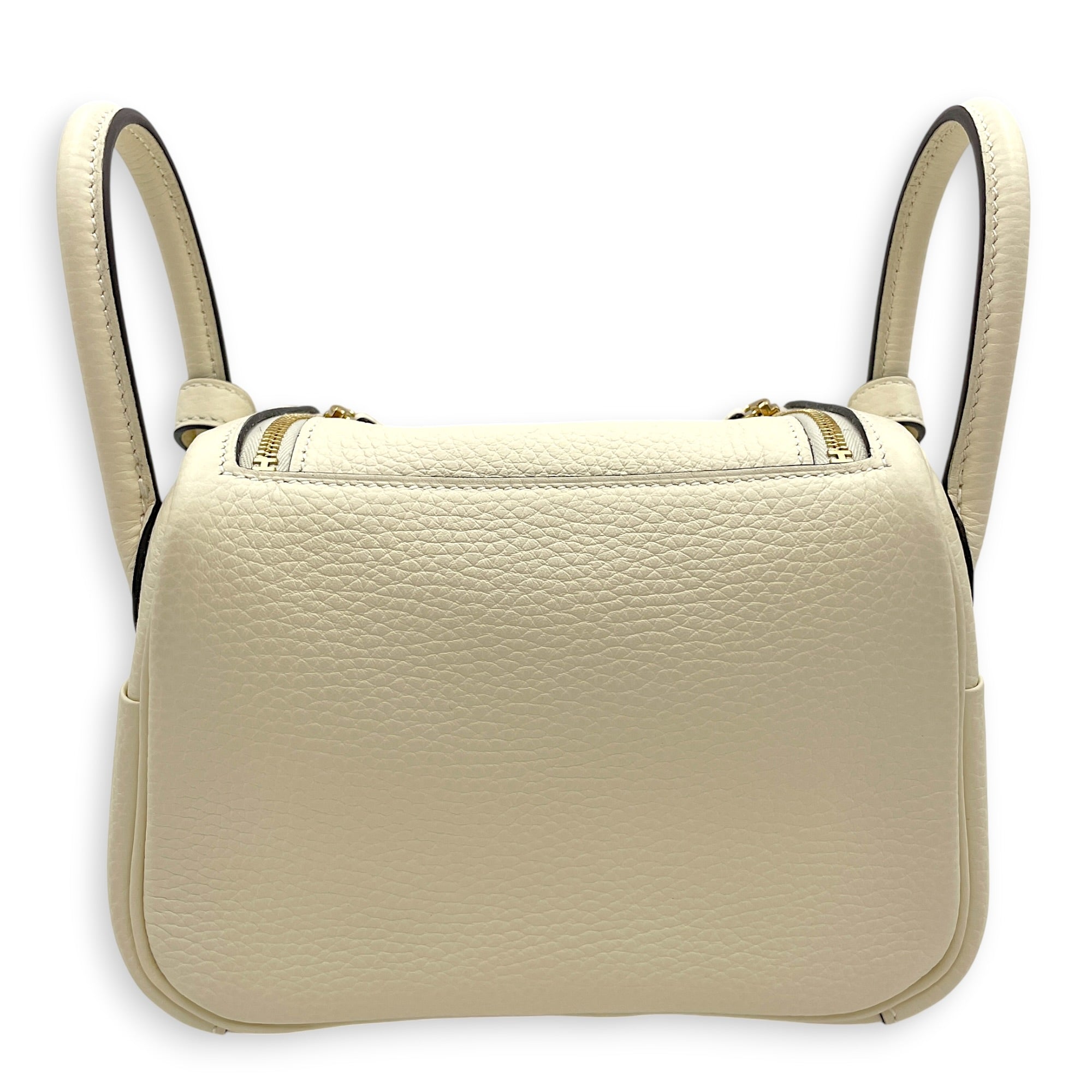 Lindy II Mini Cream in Clemence Gold hardware CL2605-21645 2