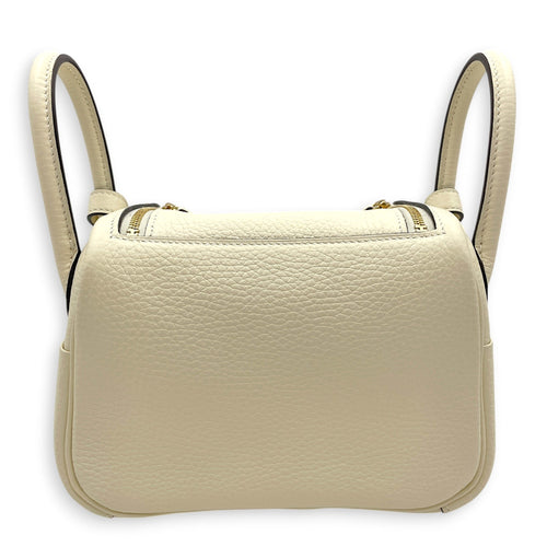 Lindy II Mini Cream in Clemence Gold hardware CL2605-21645 2