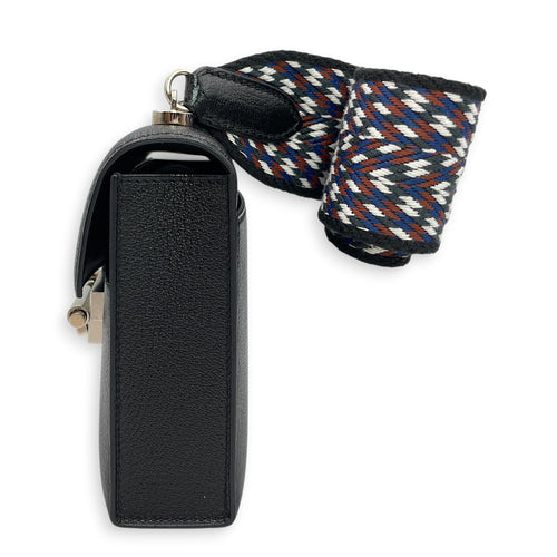 Verrou Strap Mini Black in Chevre Mysore Palladium hardware CL2605-21646 4