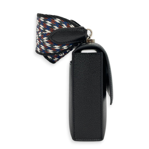 Verrou Strap Mini Black in Chevre Mysore Palladium hardware CL2605-21646 5