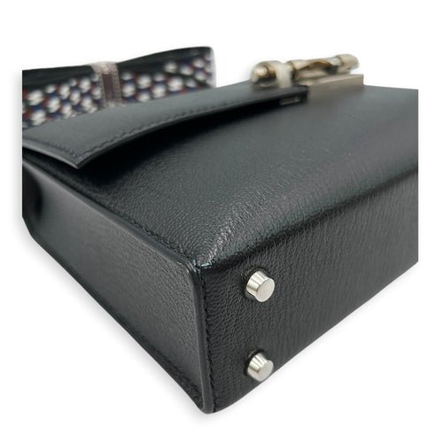Verrou Strap Mini Black in Chevre Mysore Palladium hardware CL2605-21646 6