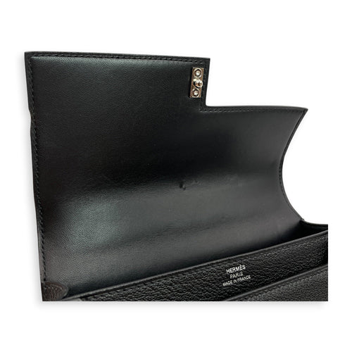 Verrou Strap Mini Black in Chevre Mysore Palladium hardware CL2605-21646 7