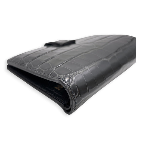 Bearn Compact Graphite Wallet in Shiny Alligator Palladium hardware CL2605-21650 9