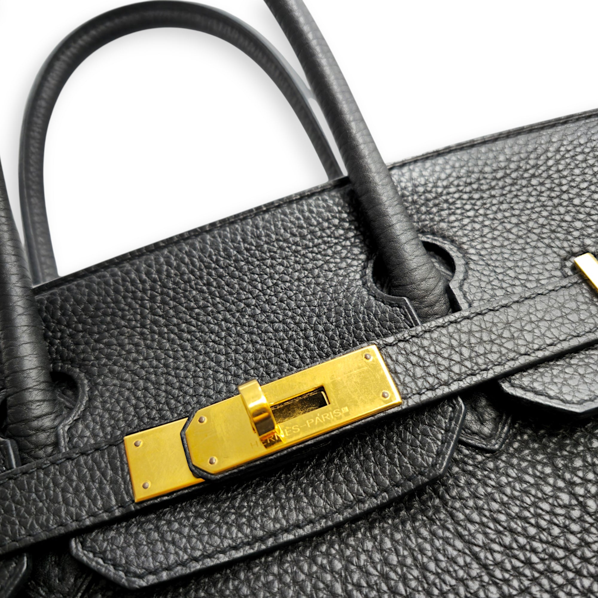 Birkin 30 Black in Togo Gold hardware