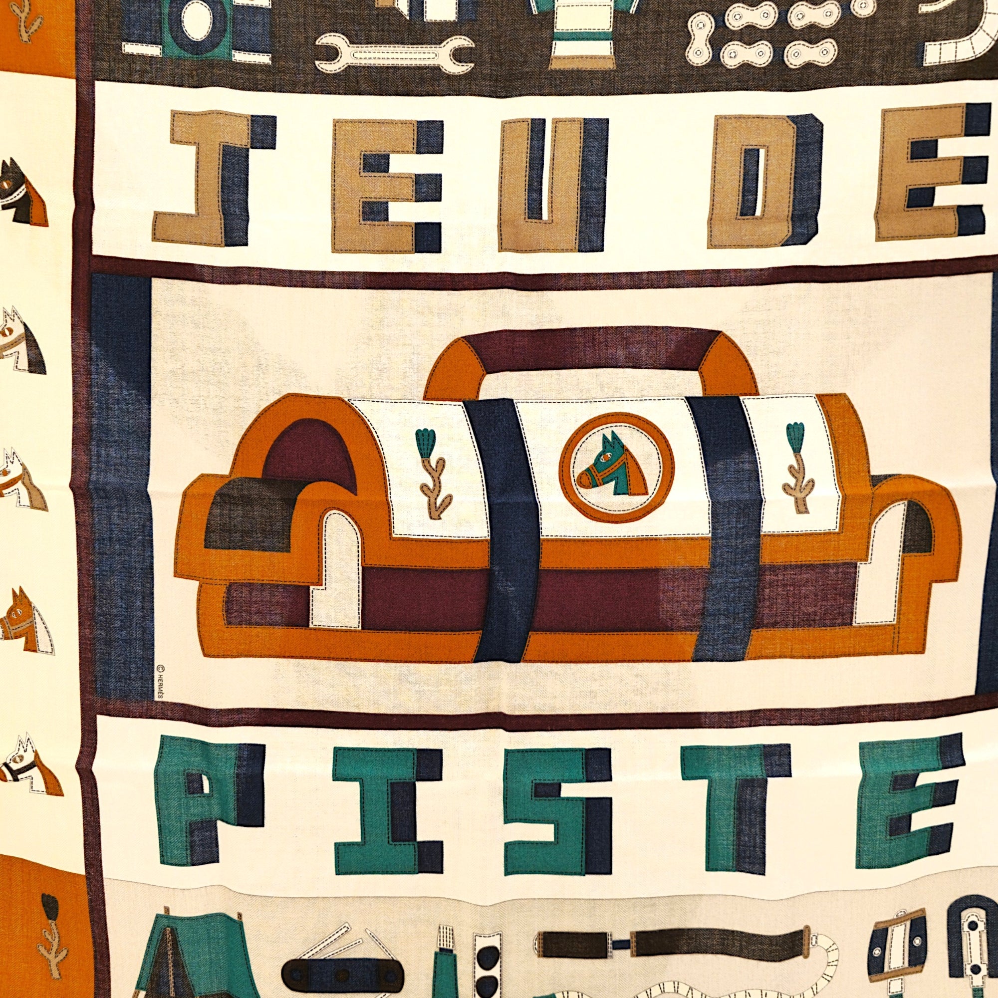 Jeu de Piste 65 Menthe/Beige/Caramel Scarf CL2605-21663 2