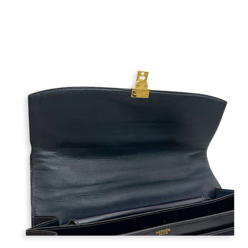 Cadena Shoulder Bag Navy in Toile/Box Gold hardware CL2605-21670 8