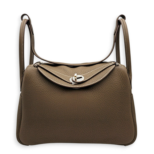 Lindy 26 Etoupe in Clemence Palladium hardware