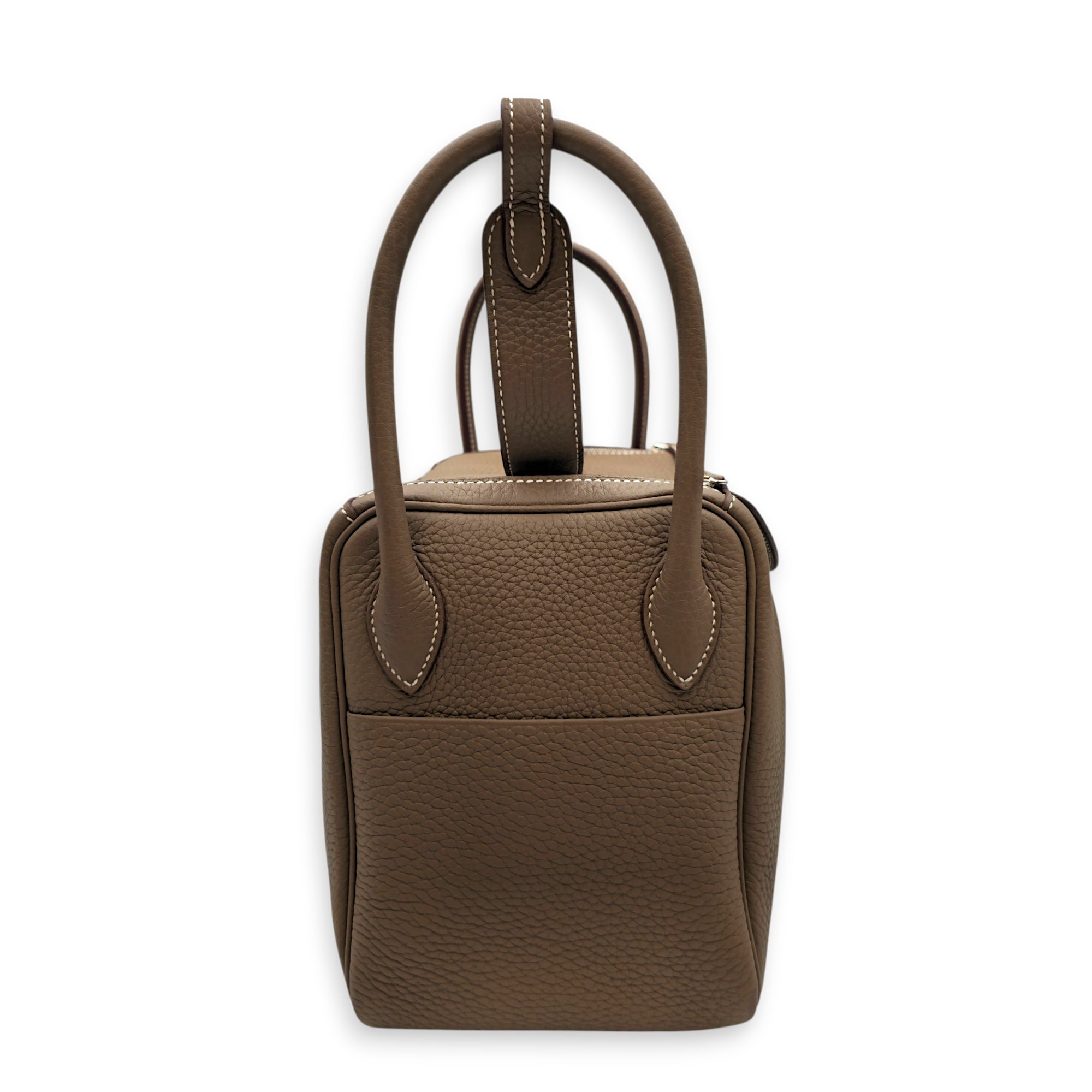 Lindy 26 Etoupe in Clemence Palladium hardware