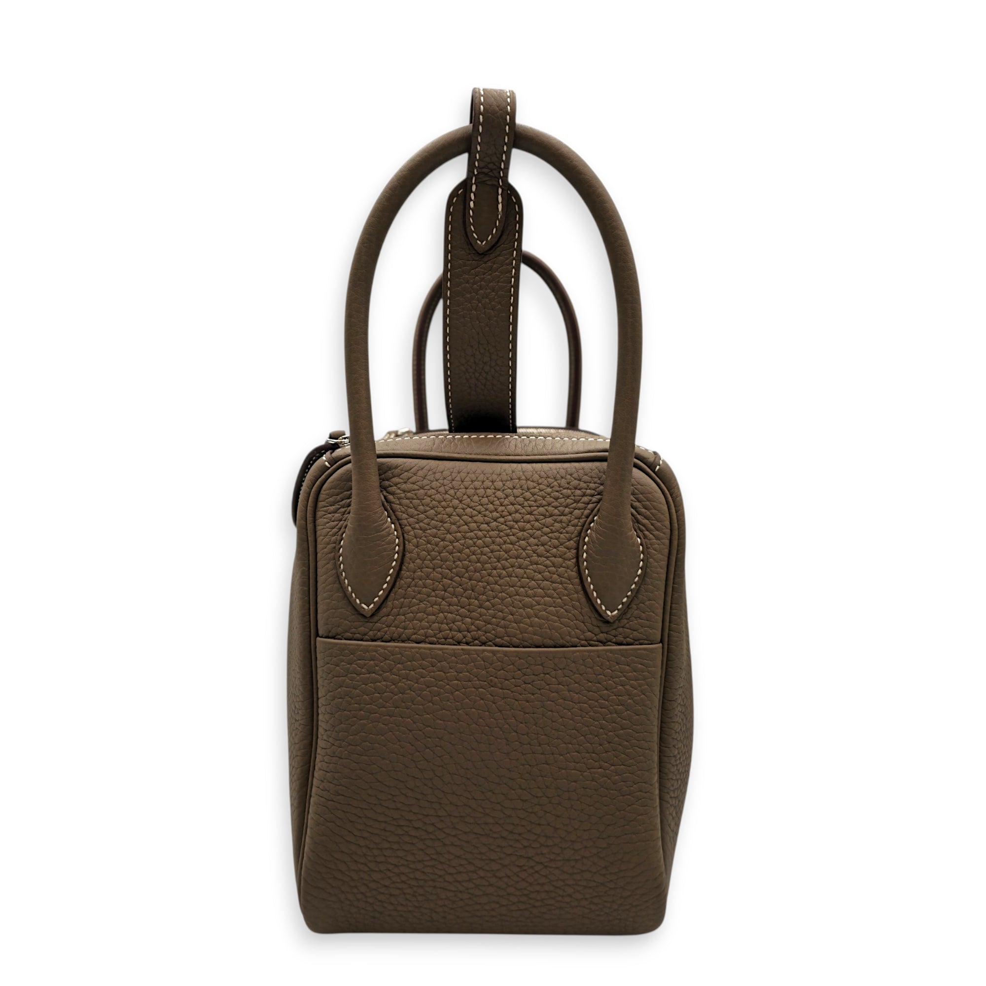 Lindy 26 Etoupe in Clemence Palladium hardware