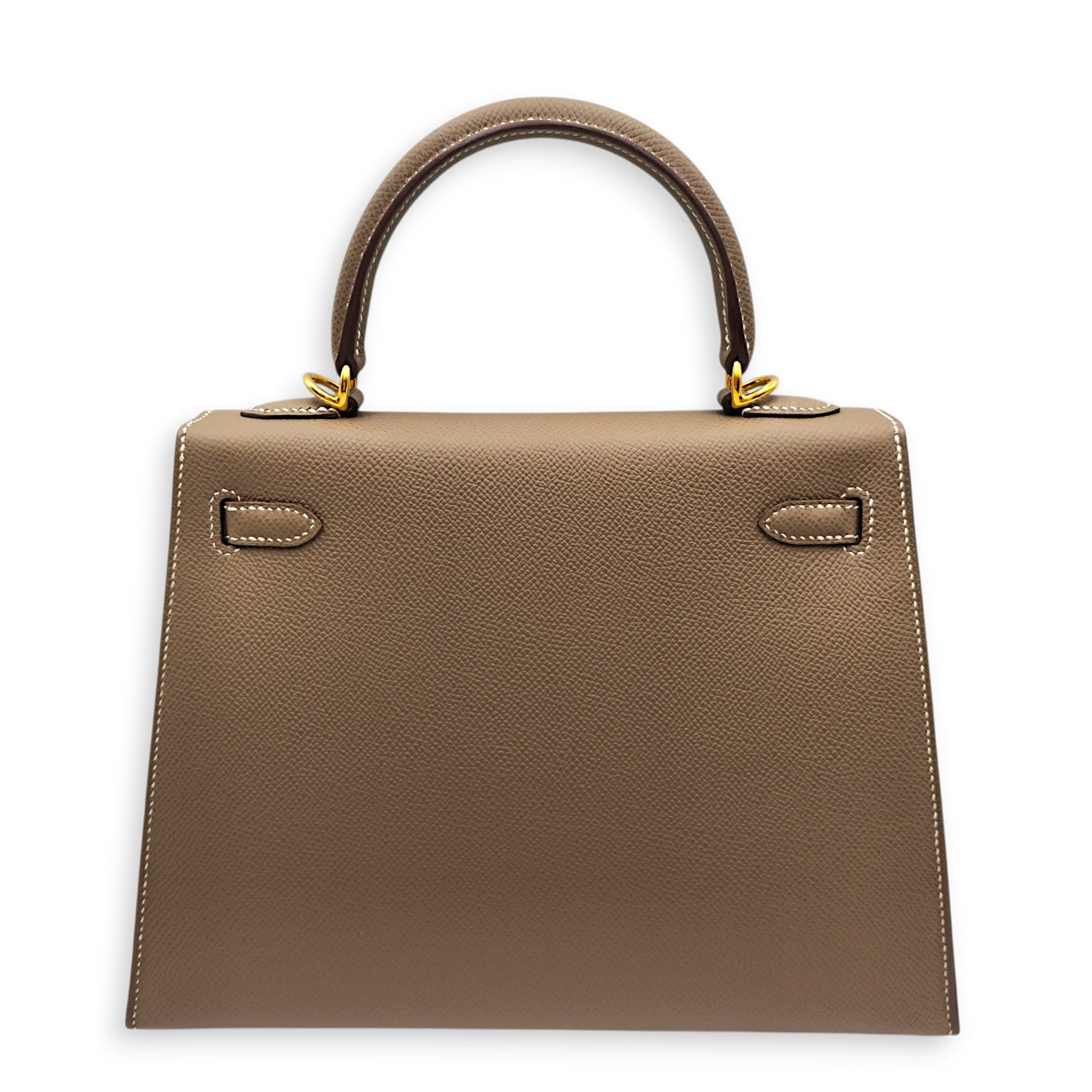 Sellier Kelly 25 Etoupe in Epsom Gold hardware