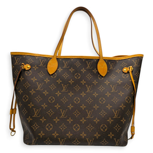 Monogram Neverfull MM Brown Tote Bag in Canvas Gold hardware CL2605-21674 1