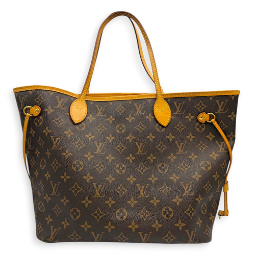 Monogram Neverfull MM Brown Tote Bag in Canvas Gold hardware CL2605-21674 2