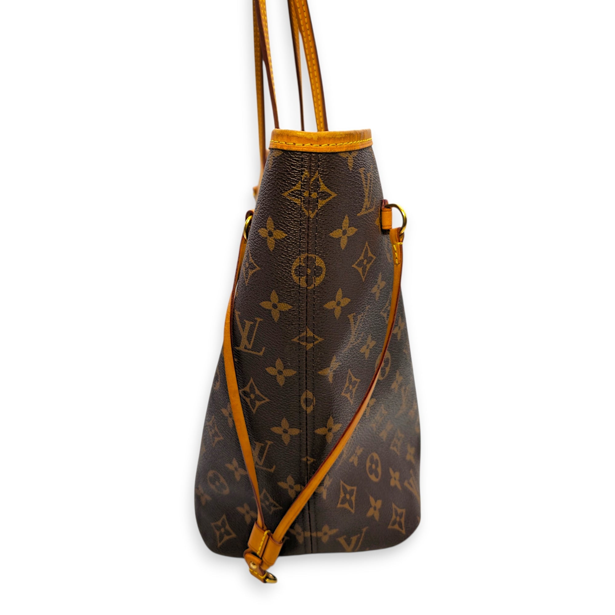 Monogram Neverfull MM Brown Tote Bag in Canvas Gold hardware CL2605-21674 3