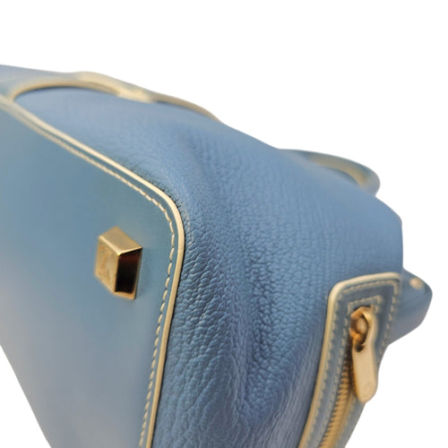 Suhali L’ingenieux PM Blue Top Handle Bag in Calfskin Gold hardware CL2605-21675 10