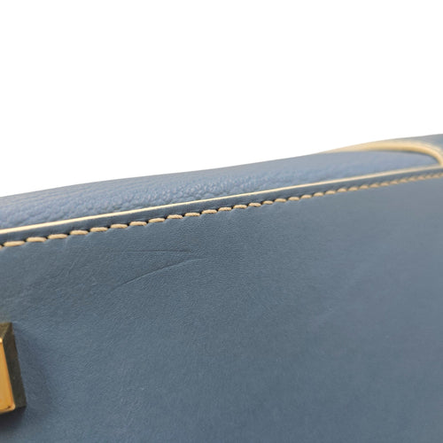 Suhali L’ingenieux PM Blue Top Handle Bag in Calfskin Gold hardware CL2605-21675 11