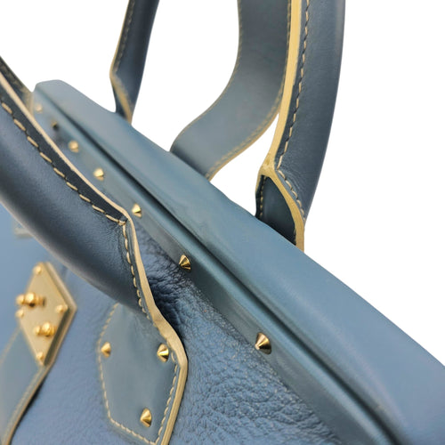 Suhali L’ingenieux PM Blue Top Handle Bag in Calfskin Gold hardware CL2605-21675 18