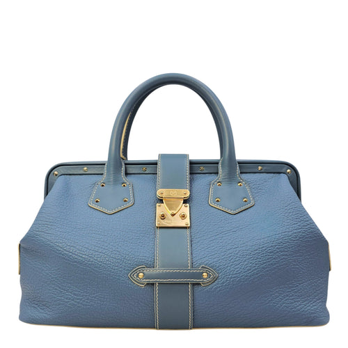 Suhali L’ingenieux PM Blue Top Handle Bag in Calfskin Gold hardware CL2605-21675 1