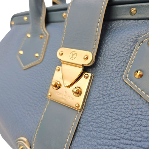 Suhali L’ingenieux PM Blue Top Handle Bag in Calfskin Gold hardware CL2605-21675 20