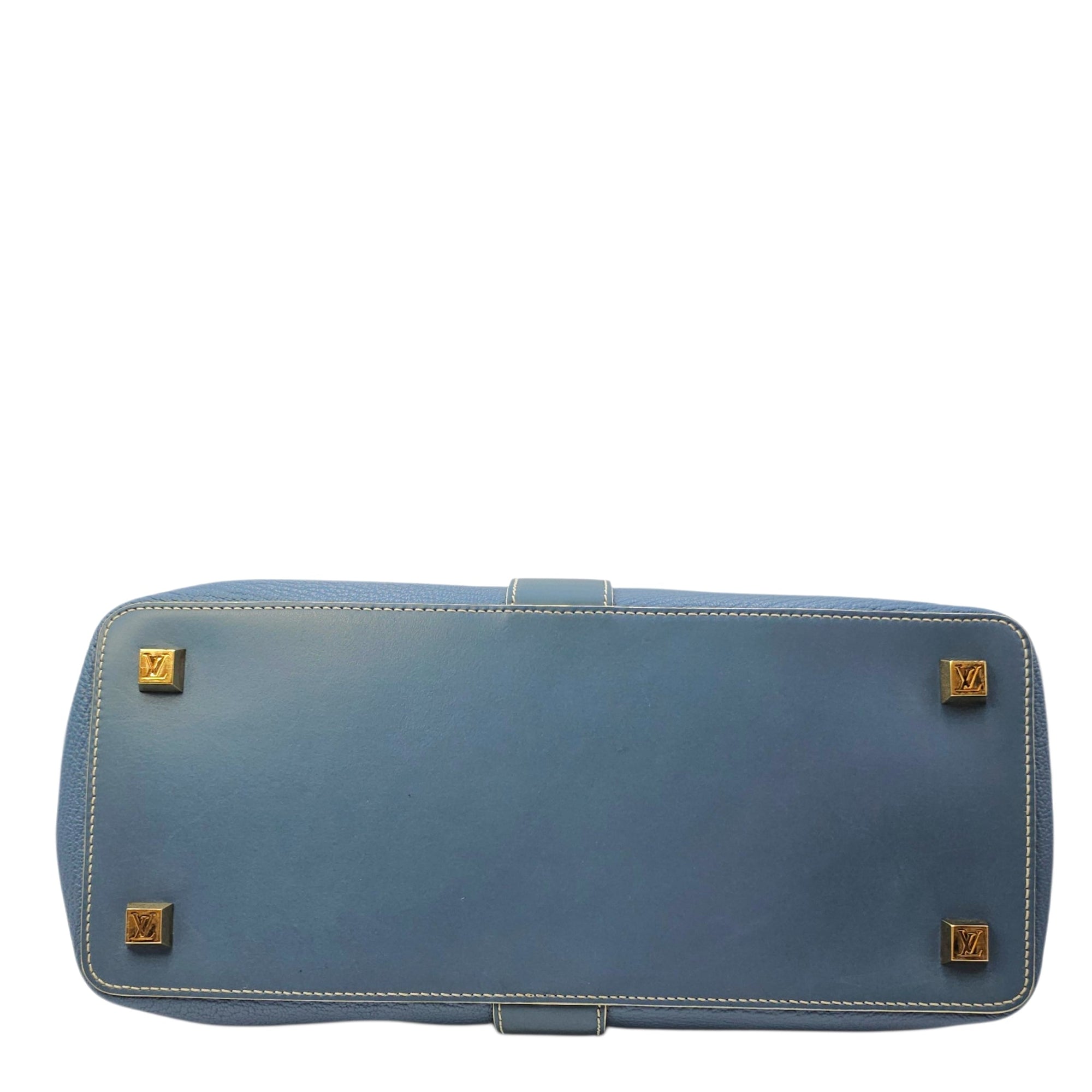 Suhali L’ingenieux PM Blue Top Handle Bag in Calfskin Gold hardware CL2605-21675 5