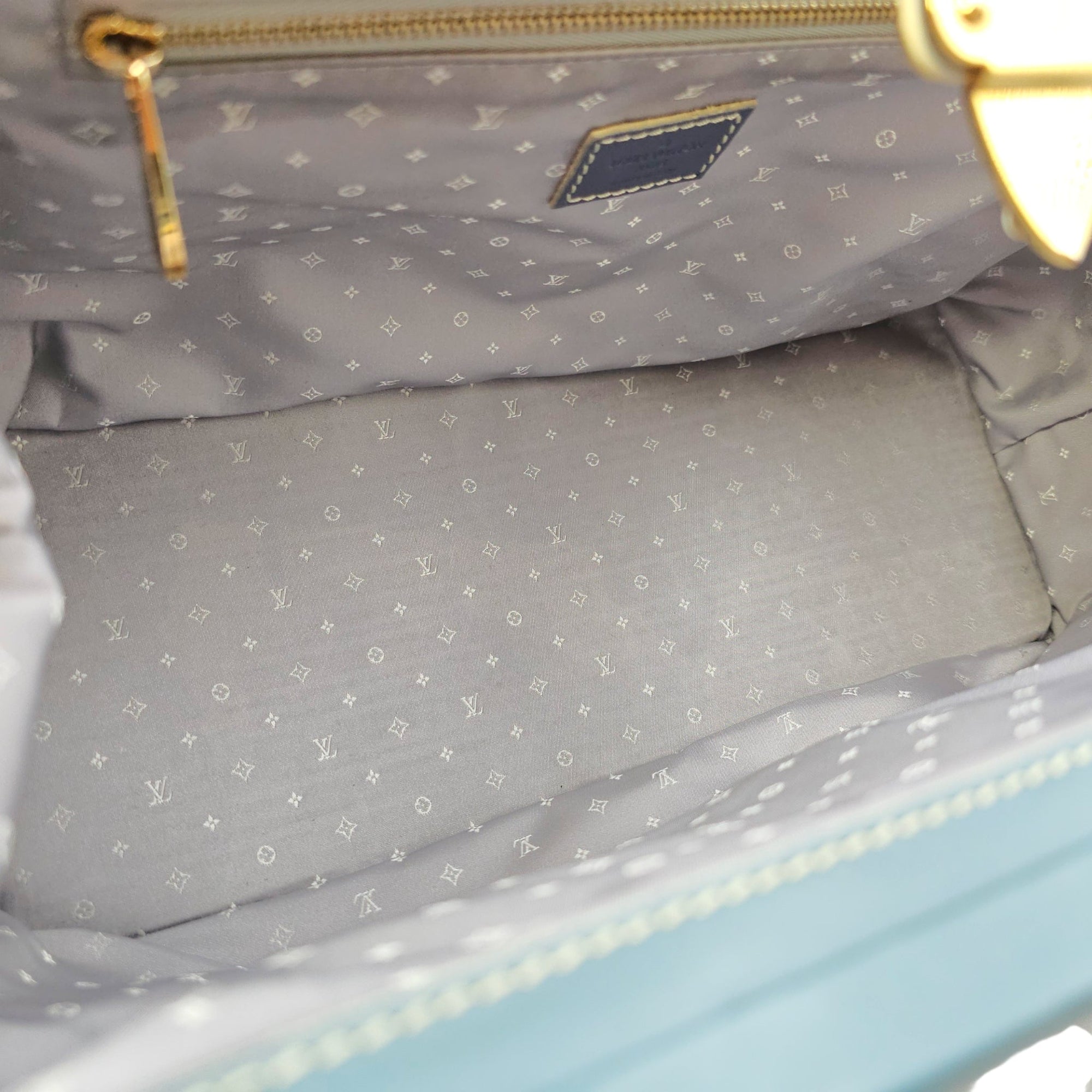 Suhali L’ingenieux PM Blue Top Handle Bag in Calfskin Gold hardware CL2605-21675 6
