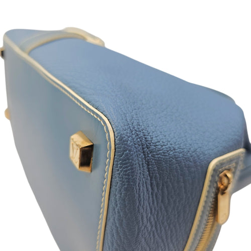 Suhali L’ingenieux PM Blue Top Handle Bag in Calfskin Gold hardware CL2605-21675 8