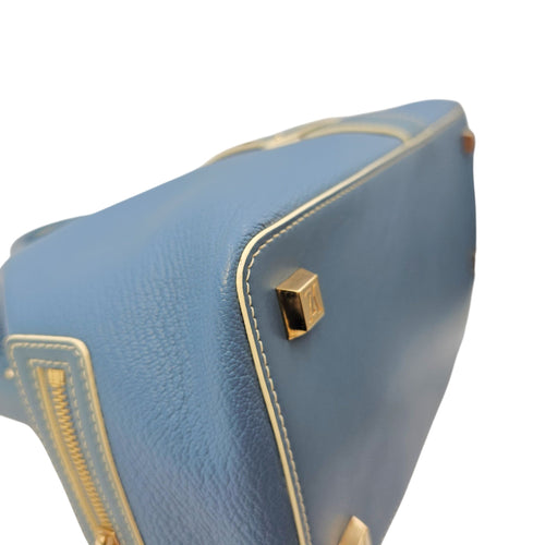 Suhali L’ingenieux PM Blue Top Handle Bag in Calfskin Gold hardware CL2605-21675 9